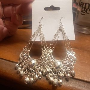Beautiful silver chandelier earrings.